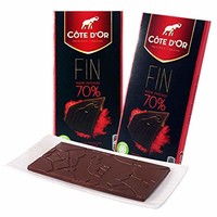 Cote D'or 克特多金象 70%可可黑巧克力--排装100g*2(比利时进口)