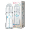 邦霏 （BORN FAIR）宽口径玻璃奶瓶新生儿宝宝婴儿防胀气奶瓶260ML（配母乳质感L号奶嘴）