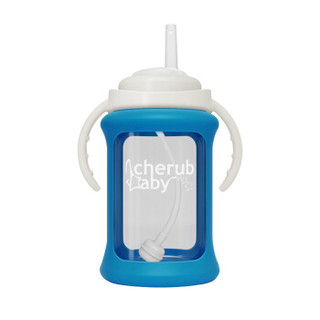 趣乐贝比 Cherub Baby CHAC240STRAWB 宽口径玻璃奶瓶 240ml 蓝色