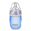 恩尼诺（aneno） 宽口径玻璃奶瓶奶嘴新生儿婴幼初生喝奶防摔储奶吸管安抚母婴喂养用品 宝蓝色 150ml