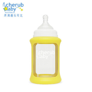 趣乐贝比 Cherub Baby CHAC240SY 宽口径玻璃奶瓶 240ml 黄色