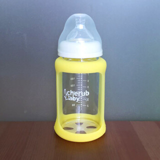 趣乐贝比 Cherub Baby CHAC240SY 宽口径玻璃奶瓶 240ml 黄色