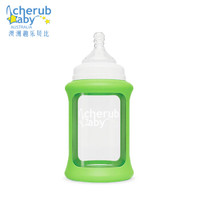 趣乐贝比 Cherub Baby CHAC240SG 宽口径玻璃奶瓶 240ml 绿色