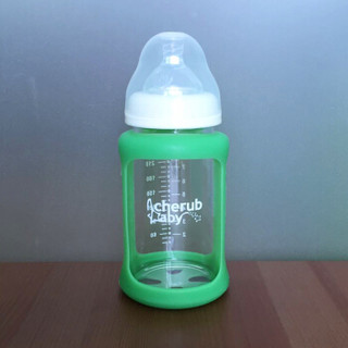 CherubBaby 趣乐贝比 Cherub Baby CHAC240SG 宽口径玻璃奶瓶 240ml 绿色