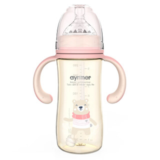 aynmer 爱因美 9261 宽口径手柄奶瓶 280ml 粉色