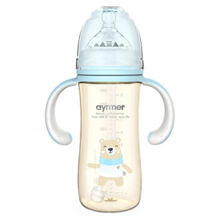 aynmer 爱因美 9261 宽口径普通奶瓶 280ml 蓝色