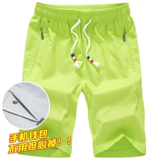 KARALCHI 卡郎琪 男士 中腰 纯棉 夏装短裤 DTWP2049-621 (L、荧光绿)