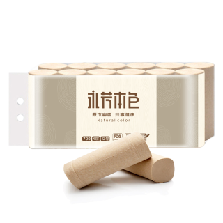 順清柔 原生木漿本色無芯卷紙 4層700g12卷 *4件