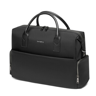 Samsonite/新秀丽时尚手提包商务电脑包简约配皮行李袋旅行包TM0黑色