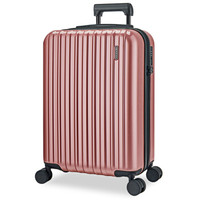 稻草人(MEXICAN)行李箱男女 24英寸大容量拉杆箱 万向轮静音海关密码锁德国拜耳PC材质大容量旅行箱 玫瑰金