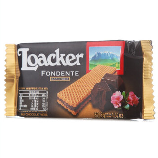 意大利进口 莱家loacker威化饼干黑巧克力味夹心排块装37.5g