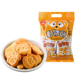 九福 中国台湾 九福动物饼干（牛奶口味）200g 大包装独立小袋出游休闲外带小零食