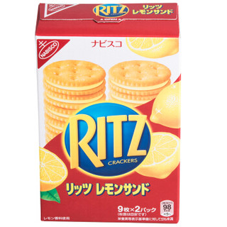 印尼进口 乐之（Ritz）柠檬味夹心饼干 办公室休闲零食 160g