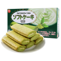 越南进口 得利DELI抹茶味夹心蛋糕 零食饼干 早餐糕点 108g/盒