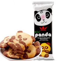 马来西亚进口 TATAWA 迷你熊猫形饼干 巧克力香草味 120g