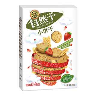 徐福记 自然予小饼干 (100g 、草莓味、盒装、4小包)