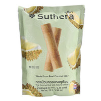 泰国进口苏提拉（Suthera）泰趣卷榴莲味卷状饼干70g