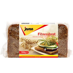 德国进口 捷森（jason ）燕麦黑面包500g 饼干蛋糕 全麦面包吐司 营养早餐 粗粮低脂轻食代餐 健身餐 *7件