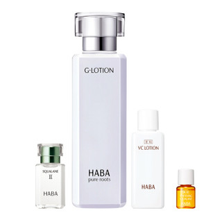 HABA 精纯滋养明星化妆品4件套(润泽柔肤水180ml+精纯美容油II 15ml+