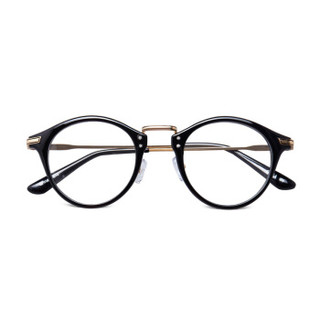 QINA女款光学镜架近视镜框架眼镜QJ6005B10 光黑色