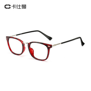 卡仕曼 CAXMAN 近视眼镜框男女款眼镜架韩版复古镜架女光学眼镜 G602 R1-红玳瑁框