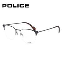 警察（POLICE）眼镜框 男款眉线框枪色光学眼镜架 VPL565 0623 51mm