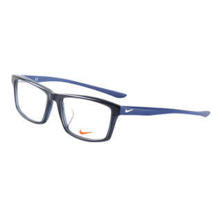 NIKE 耐克 中性款黑色镜框蓝色镜腿板材全框光学眼镜架眼镜框 7919AF 416 54MM