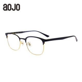 aojo新款近视眼镜架男女同款潮商务半框眼镜框 经典系列 FACLS1001