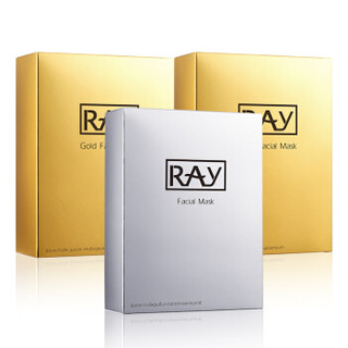 RAY 妆蕾 补水面膜 金色2+银色1 共3盒 10片