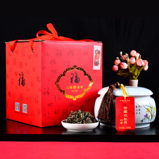 天福茗茶 珍藏白牡丹白茶茶叶瓷罐礼盒装100g