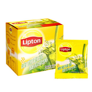 立顿Lipton 茶粉茶叶 蜂蜜绿茶10包100g 独立袋装绿茶粉 办公室休闲下午茶