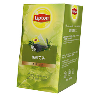 立顿Lipton 茶叶 茉莉花茶调味茶25包35g 独立三角袋泡茶茶包 办公室下午茶 休闲旅行