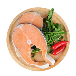 SOLID STANDARD 纯色本味 轮切三文鱼排（大西洋鲑）烧烤 500g/袋 2-3片 生鲜 食材 海鲜水产