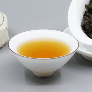 馥易昌 茶叶  湖南安化黑茶  小千两花卷茶 百两茶饼  150g礼盒