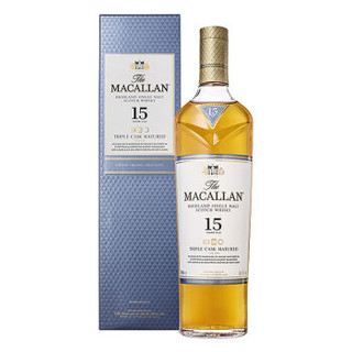 麦卡伦（MACALLAN）15年三桶系列 单一麦芽苏格兰威士忌700ml