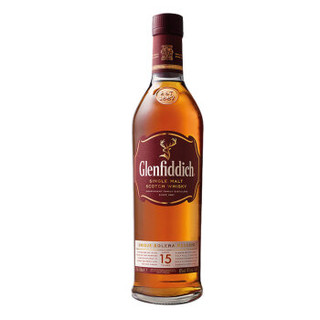 格兰菲迪（GLENFIDDI）15年单一麦芽苏格兰威士忌礼盒（700ml格兰菲迪15年+200ml格兰菲迪18年）