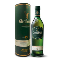 格兰菲迪（Glenfiddich）12年苏格兰达夫镇单一麦芽威士忌700ml