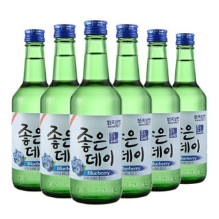 好天好饮（GOODDAY）韩国烧酒原瓶进口 蓝莓味配制酒13.5度360ml*6瓶整箱装