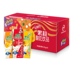 伊利 优酸乳果粒酸奶饮品(草莓+黄桃+芒果)245g*24 三种口味缤纷装 *2件