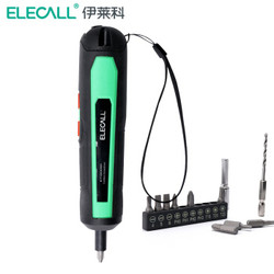 伊莱科（ELECALL） 充电式电动螺丝批螺丝刀套装起子电钻电动工具 ET130001 电动螺丝刀