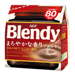 AGF Blendy系列 特浓烘焙速溶咖啡 黑咖啡 160g/袋 *3件