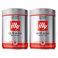 意大利进口 意利（illy）浓缩咖啡豆 250g(已烘焙)*2罐组合装 *2件