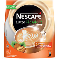 马来西亚进口 Nestle(雀巢) 醇香榛果拿铁速溶咖啡 咖啡粉 24g*20条/袋