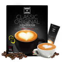 马来西亚进口 沃欧咖啡（wow coffee）3合1速溶白咖啡375g/盒（25g×15条）经典原味