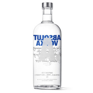 绝对伏特加（Absolut Vodka）洋酒 伏特加 1000ml(1L)