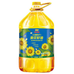 金龙鱼 食用油 物理压榨葵花籽油6.18L（京东定制装）（原料欧洲进口） *2件