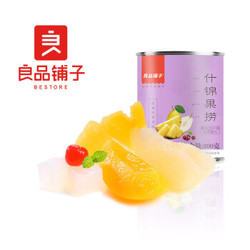 liangpinpuzi 良品铺子 什锦水果罐头樱桃雪梨布丁黄桃菠萝混合糖水型果捞300g