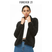 Forever21 00288969 女士毛绒保暖短款夹克