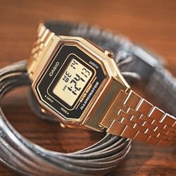 CASIO 卡西欧 复古小金表 中性电子表