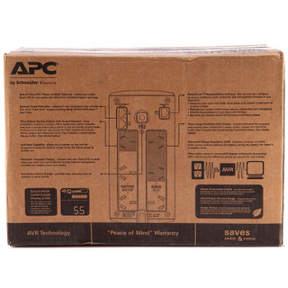 APC 施耐德 BR550G-CN UPS不间断电源 330W/550VA 液晶显示USB通讯NAS电脑网络设备家用商务办公停电应急备用电源